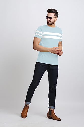 Image of AUSK T-Shirt for Mens Double Stripes on Chest