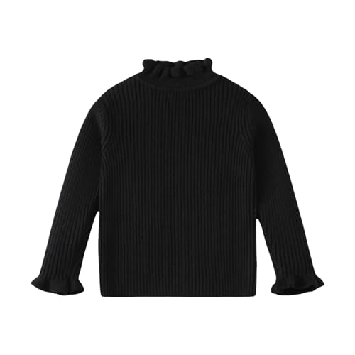 Mock Turtleneck Sweater for Girl Ribbed Knit Plain Long Sleeve Tuni𝗰 Pullover Soft Stretchy Slim Fit Comfortable Top