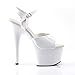Pleaser Women's Adore-709/W/M Platform Sandal,White/White,8 M US