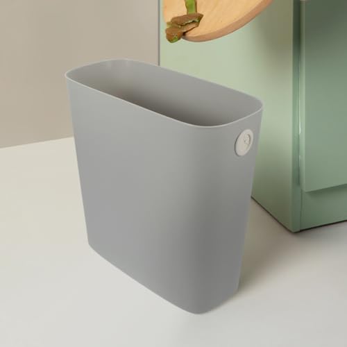 2 piezas canecas de plástico rectangulares, abiertas, para baño y cocina miniatura 6