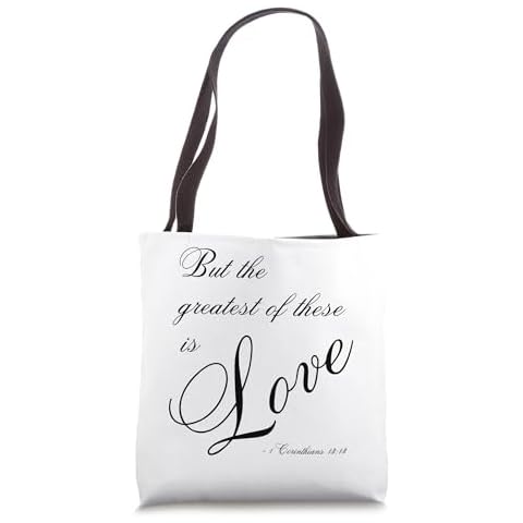 1 Corinthians 13:13 Bible Verse Scripture Christian Tee Tote Bag Cover