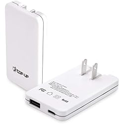 TOP-UP Flat Wall Charger 30W PD – Ultra Slim Dual Port USB-C & USB-A Fast Charger Block with Foldable Plug for iPhone 17/16/15/14 Pro/Max/Air, iPad, AirPods, Samsung Galaxy S24/S23, Google Pixel