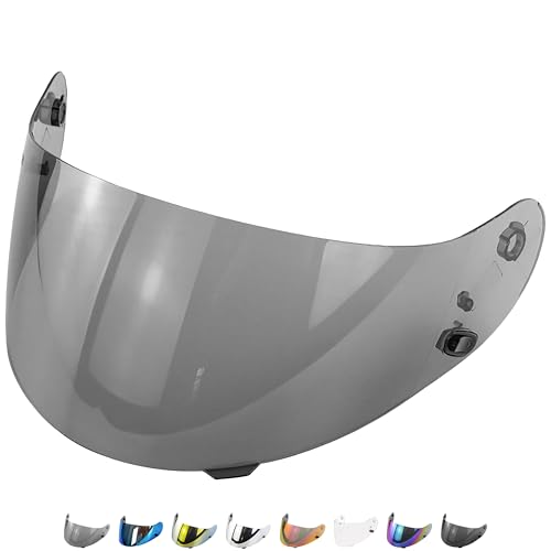 Everalo Visiera Compatibile Con Hjc Cs15 - Fg15 - Tr1 - Fs11 - Clsp - Clst 2 - Csr1 - Visiere Hj-09 - Antigraffio E Antinebbia (Fume' Chiaro)