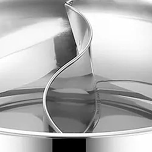Olla de acero inoxidable con doble división para cocinar dos sopas 8