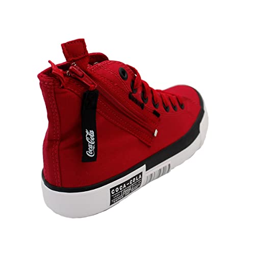 Tênis Coca-Cola Shoes, Atlanta Wave Zipper, Feminino, Vermelho/Preto, 37