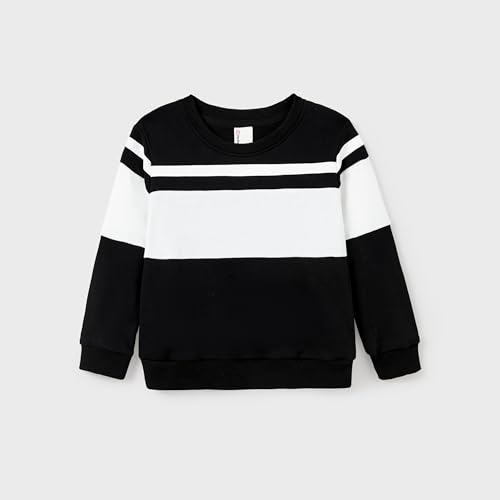 Image of PATPAT Family Matching Outfits Dresses and Sweatshirt Fall Winter Off Shoulder Dresses and Long Sleeve Sweatshirt
