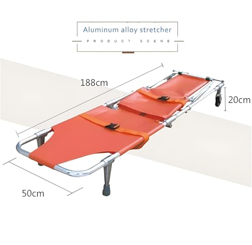Civière pliante d'urgence en aluminium robuste avec roues intégrées - 4