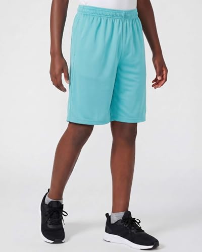 Image of Real Essentials 5 Pack: Boys' Dry Fit Basketball Shorts for Youth Kids Teens - Athletic Running Soccer Sports with Pockets