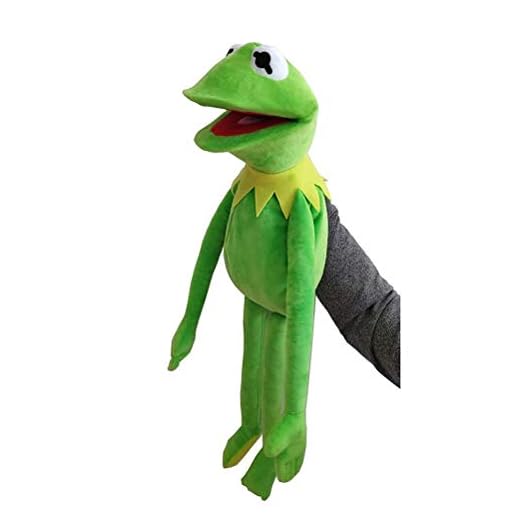 BSOA Marioneta de Rana Kermit, Juguete de Felpa de Rana de 60 cm, Juguetes de Peluche Suave para Mostrar, Regalo de marioneta de Mano de Rana para niños y bebés
