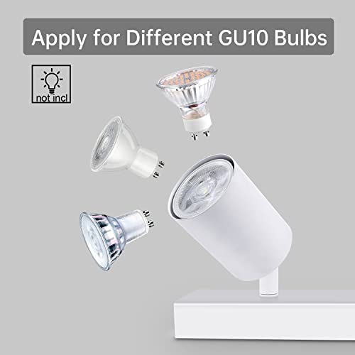 Kambo Weiß Strahler Deckenleuchte 3 Flammig LED - Schwenkbar Deckenstrahler GU10 - Modern Deckenlampe 3 Spot - Metall Wandstrahler Deckenspot Innen Wohnzimmer - Ohne Leuchtmittel