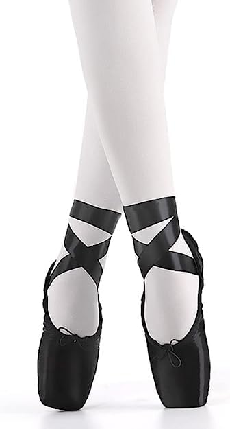 Ballet Spitzenschuhe für Damen und Mädchen,Schnürung zum Schutz von Satin Tanzschuhen Ballettschuhe Ballettschläppchen