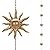 dreamysoul Sun Shape Rain Chain, 9.19 FT Rain Catcher Chain with 8 Cups, Rain Chains for Outside, Replacement Downspouts