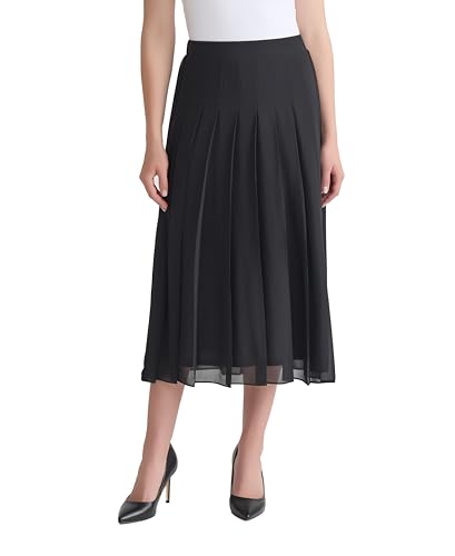 Kasper Women's Pull-on Pleated Front Midi Skirt2