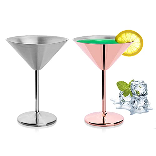 Verre martini en acier inoxydable au design chic et moderne