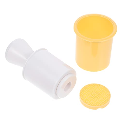 NAMOARLY 1 Juego Cortador De Galletas Horneando Arroz Pegajoso Sello De Cera Cortadores De Émbolo Presione La Magdalena Formador De Galletas Pastel Silicona De Grado Alimenticio Porcelana