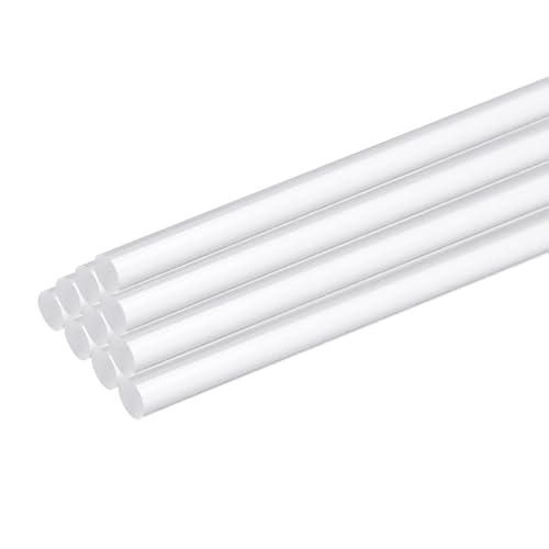MECCANIXITY 10 Pcs Acrylic Round Rods 1/8" x 10" Clear Acrylic Dowel Rods Sticks Plastic Sticks Strip for Model Making DIY Crafts Lighting Gardening Decorations - 3mm x 250mm