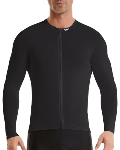 Produktfoto von Wulibike Radtrikot Herren Langarm - Rennrad Trikot Herren Reißverschluss mit Taschen, Frühling Herbst Atmungsaktiv…