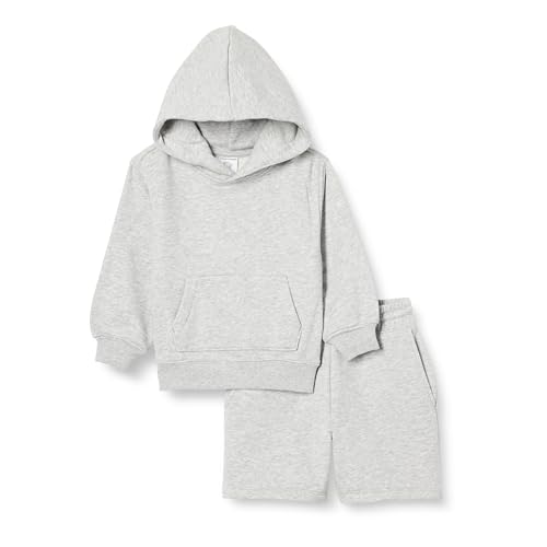 Image of Amazon Essentials Boys and Toddlers' French Terry Hoodie and Shorts Set with Kangaroo Pocket