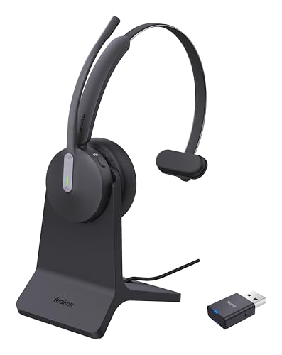 Yealink WH64 Casque Hybride Mono Teams avec Support de Charge