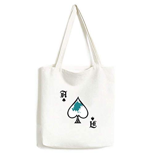 Sac à main imprimé cartes de poker Asia Continent cabas urbain femme