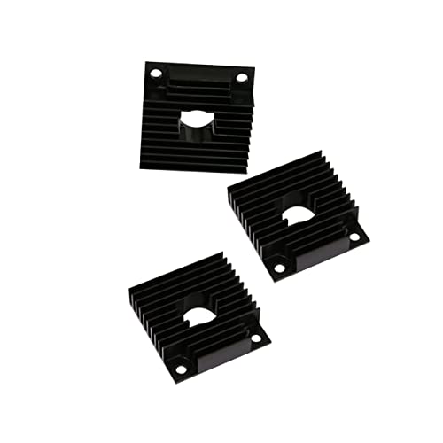 KONTONTY 3pcs Heat Sink Block Kit Aluminum Heatsinks for Printers Pcb and Electronics Cooling