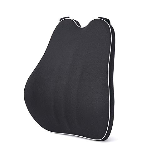 Car Lumbar Support Back Cushion Memory Foam with Back Pain Relief for Q30 Q50 Q60 Q70/L QX30 QX50 QX60 QX70 QX80 1PCS Black