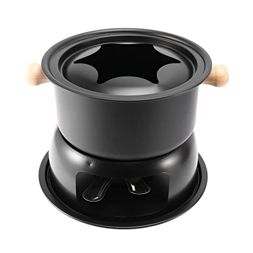 Plomevry Chocolate Fondue Maker Set Multifunction Carbon Steel Ice Cream Chocolate Cheese Hot Pot Melting Pot Fondue Set