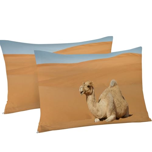 Housse de couette chameau 220x240 en microfibre douce premium - 8