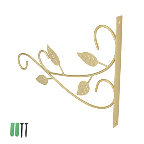 Mikikit Flowerpot Holder Wall Planter Vintage Iron Hanging Flowerpot Rack Stylish Wall Plant Holders for Garden Balcony Patio (1pc)