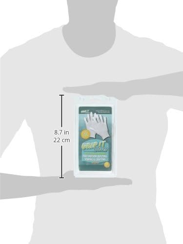 Sullivans 48668 Grip Gloves for Free Motion Quilting, Small (Pack of 2), White