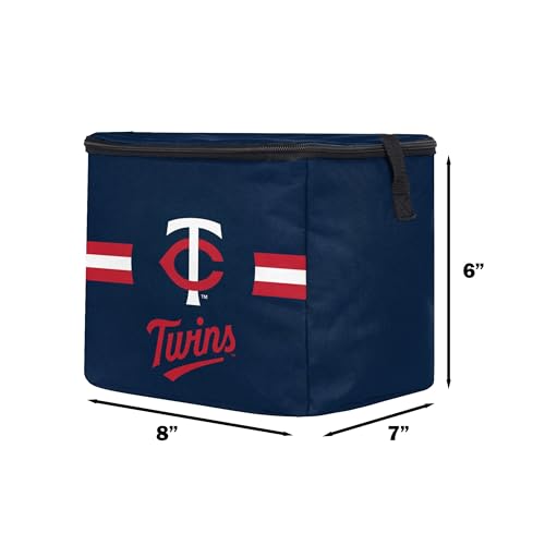 Image of FOCO MLB Officially Licensed Primary Logo Team Stripe 6 or 12 Pack Soft Insulated Game Day Baseball Lunch Tote Cooler