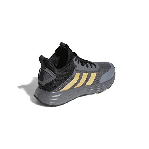 adidas Ownthegame Tênis de basquete masculino, Cinza Five Matte Gold Core Preto, 41