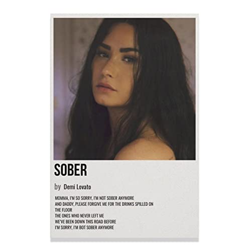 Demi Lovato Sober Canvas Poster Wall Art Decor Print Picture Paintings for Living Room Bedroom Decoration Unframe-style16x24inch(40x60cm)