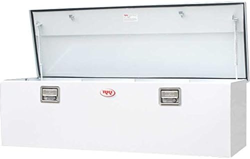 RKI M60-1NM White Steel Single-Lid Chest Style Truck Box