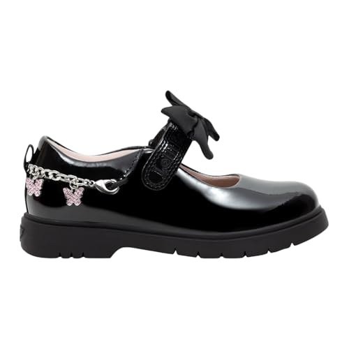 Image of Lelli Kelly Girls Black Isabella Patent School Shoes LK8993 (NE03) (Black, UK Footwear Size System, Little Kid, Women, Numeric, Medium, 13)