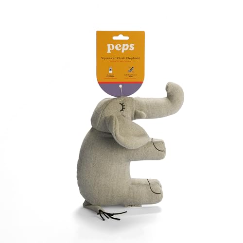 Juguete de Peluche Elefante Peps con Sonajero para Perros