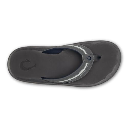 OluKai Ohana Palua Men's Water Friendly Sandals, Everyday Flip Flops, Arch Support & Comfort Fit, Lightweight & Durable, Enhanced Grip & Traction, Cloud Grey/Rock, 11 - image 4