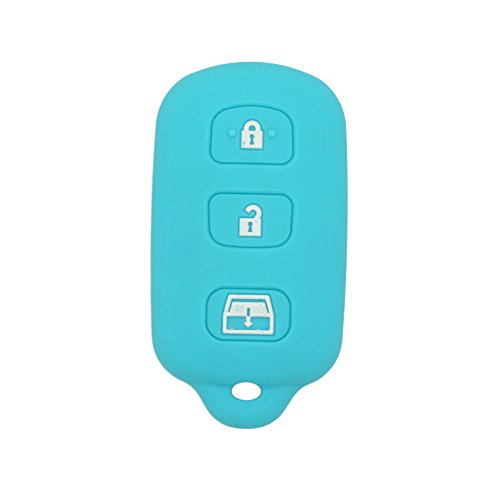 BROVACS Silicone Cover Protector Case Holder Skin Jacket Compatible with TOYOTA 3+1 Button Remote Key Fob CV2410 Light Blue - Image 2