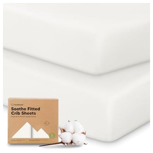 KeaBabies Paquete de 2 sábanas orgánicas para cuna para niños y niñas, bajera ajustable de jersey, de colchón de cuna, sábanas de algodón para cuna, sábanas de bebé suaves, unisex (blanco suave)