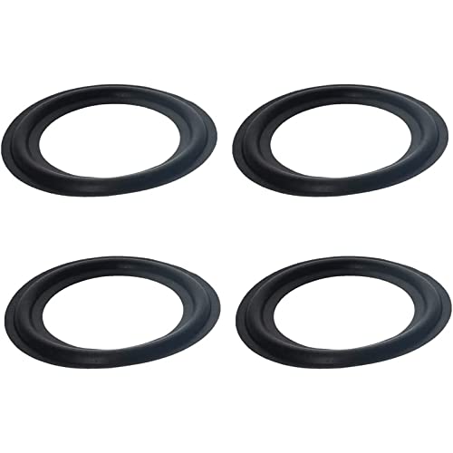Image of Fielect 4Pcs 4.5inch /115mm Foam Speaker Edge Surround Rings Replacement Kit for Speaker Repair or DIY Black