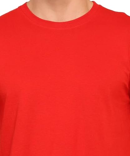 Image of Unisex Round Neck Plain T-Shirt | Combed Bio-Washed Ring Spun Cotton for Men & Women, Short Sleeves
