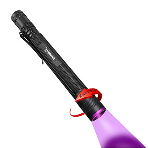 Castnoo Uv Blacklight Flashlight, 395Nm Ultraviolet Flashlight, Zoomable Mini Black Light Pen Light Detector For Leak, Pet Urine, Hotel Inspection, Cat Dog Stain #TOP1