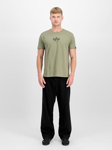 ALPHA INDUSTRIES Herren Basic T Ml T-Shirt, Grün (Olive), M – Ansicht 4
