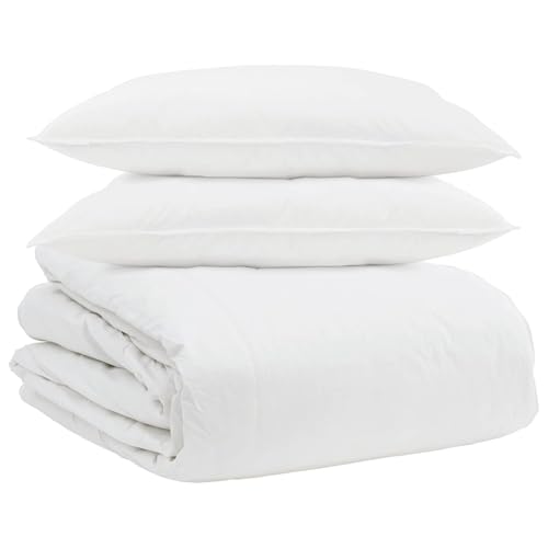 Ensemble de duvet avec oreiller en plume de canard blanc pour un confort hôtelier d'exception