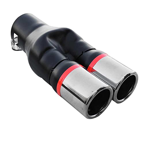 Double Embout Tuyau De Sortie Pot D'échappement 55mm Diamètre Intérieur Acier Inoxydable Universal