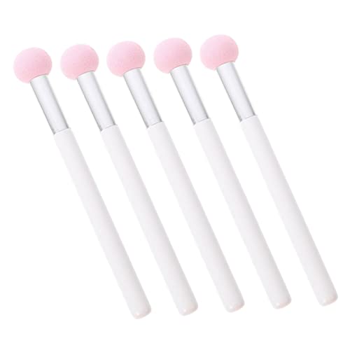 PATKAW 5 Piezas Cepillo de base esponja de maquillaje Brillantina titular pinceles maquillaje pinceis maquilhagem aplicador de corrector esponjas de cabeza de hongo esponja sin látex rosa