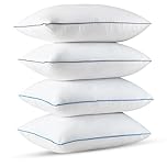 SWTMERRY Bed Pillows for Sleeping 4 Pack, Queen Size Hotel Quality Bed Pillows, for Side Back Stomach Sleepers, Breathable Fluffy Pillow, Ultra-Soft and Hypoallergenic Bed Pillows
