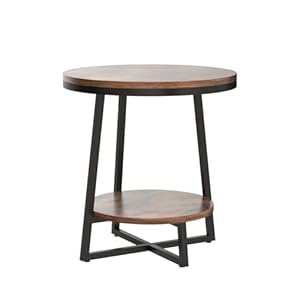 Tribesignsendtable2tierroundsidetablewithstorageshelfindustrialnightstandbedsidetablecoffeeaccenttableforlivingroombedroomsmallspacerusticbrown Urban Country Home Decor Tribesigns end table 2 tier round side table with storage shelf industrial nightstand bedside table coffee accent table for living room bedroom small space rustic brown urban country home decor