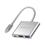 ZEBRONICS TA150 PRO 3 in 1 Type C Multiport Hub with 4K HDMI, USB 3.0, Type C PD – 100 Watts, Aluminium Body, Compatible with MacBook | Samsung DeX | Windows Laptop
