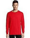Hanes Men's ComfortSoft® Cotton Long-Sleeve T-Shirt M Athletic Red